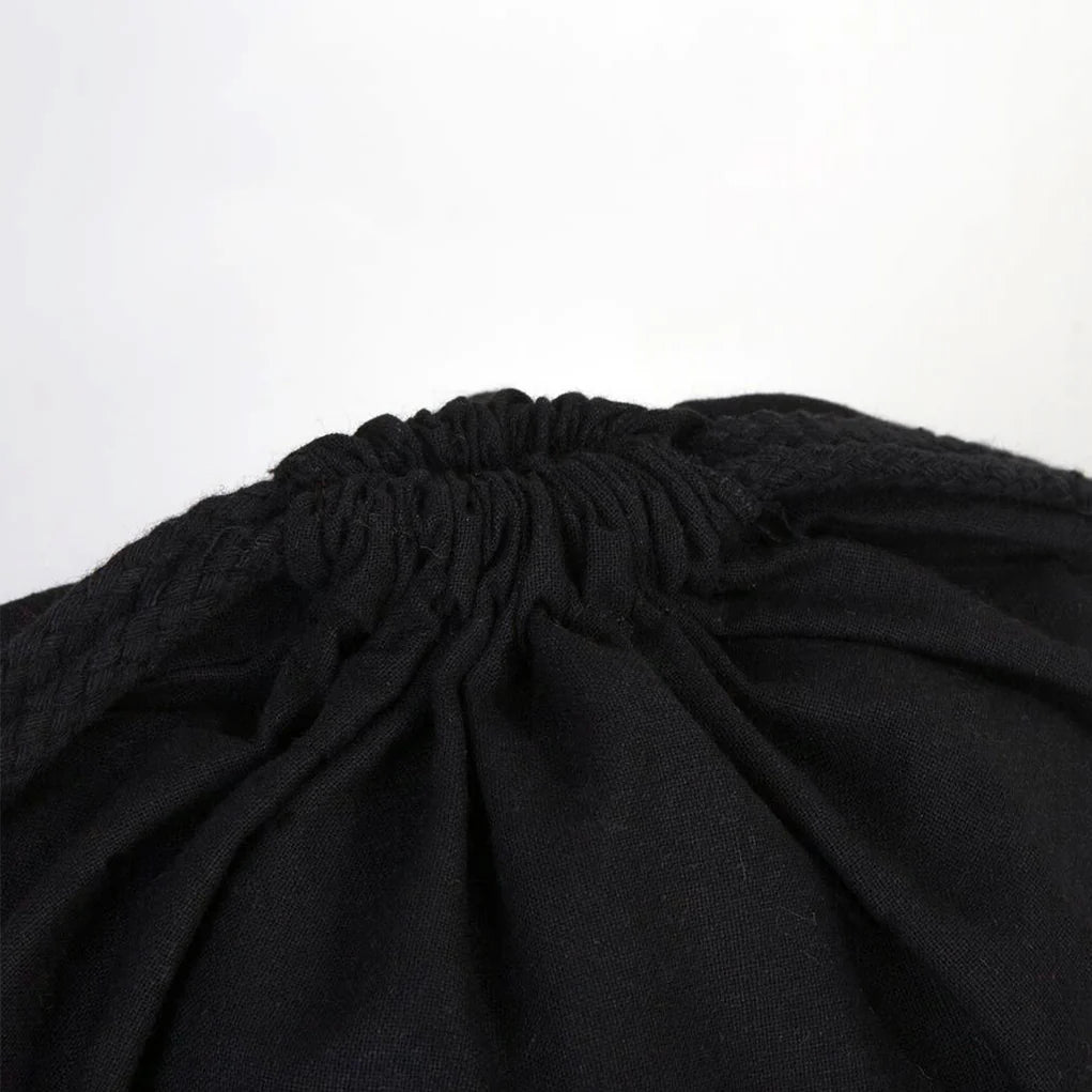 35x40 cm Siyah Bez Sırt Çantası Ham Bez Büzgülü - Kadınlar Günü - görsel 10