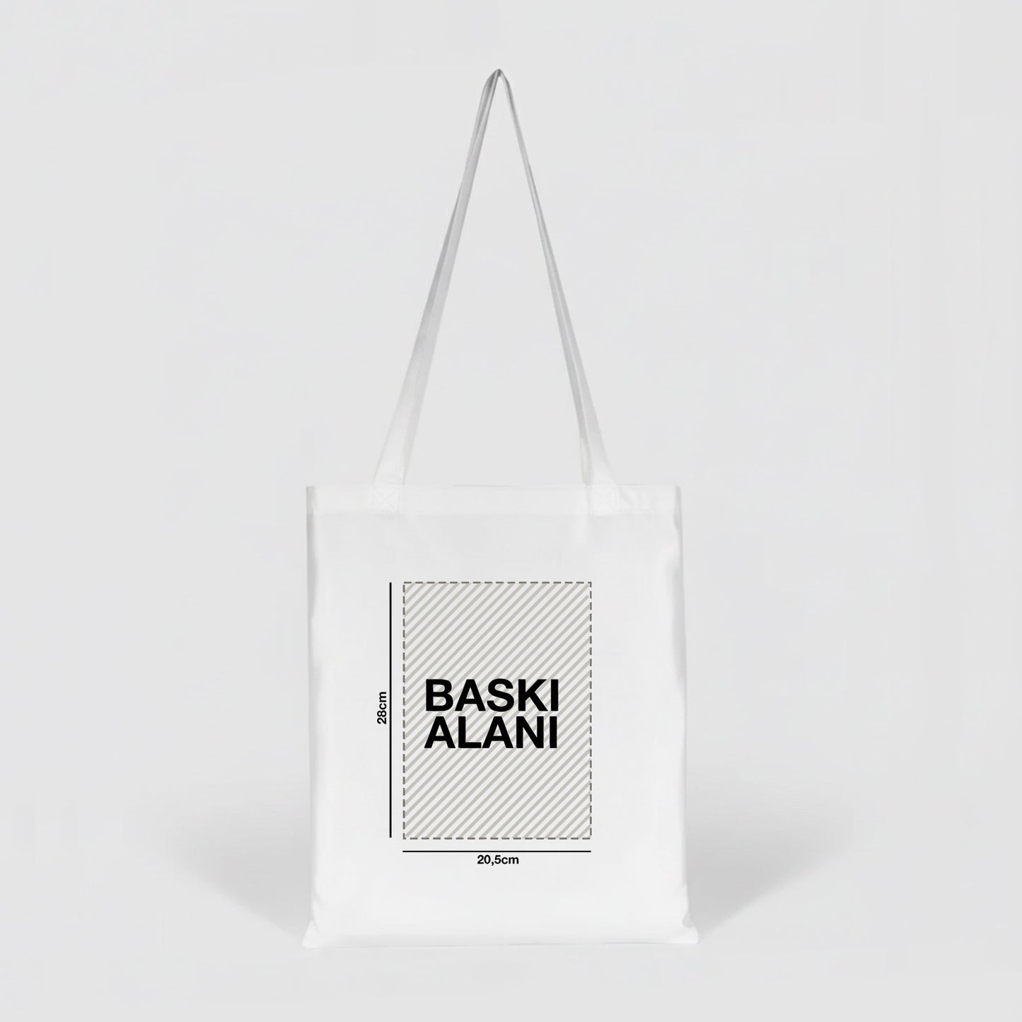 Toptan Logo Baskılı Mikro Polyester Çanta – Beyaz Promosyon Omuz Çantası