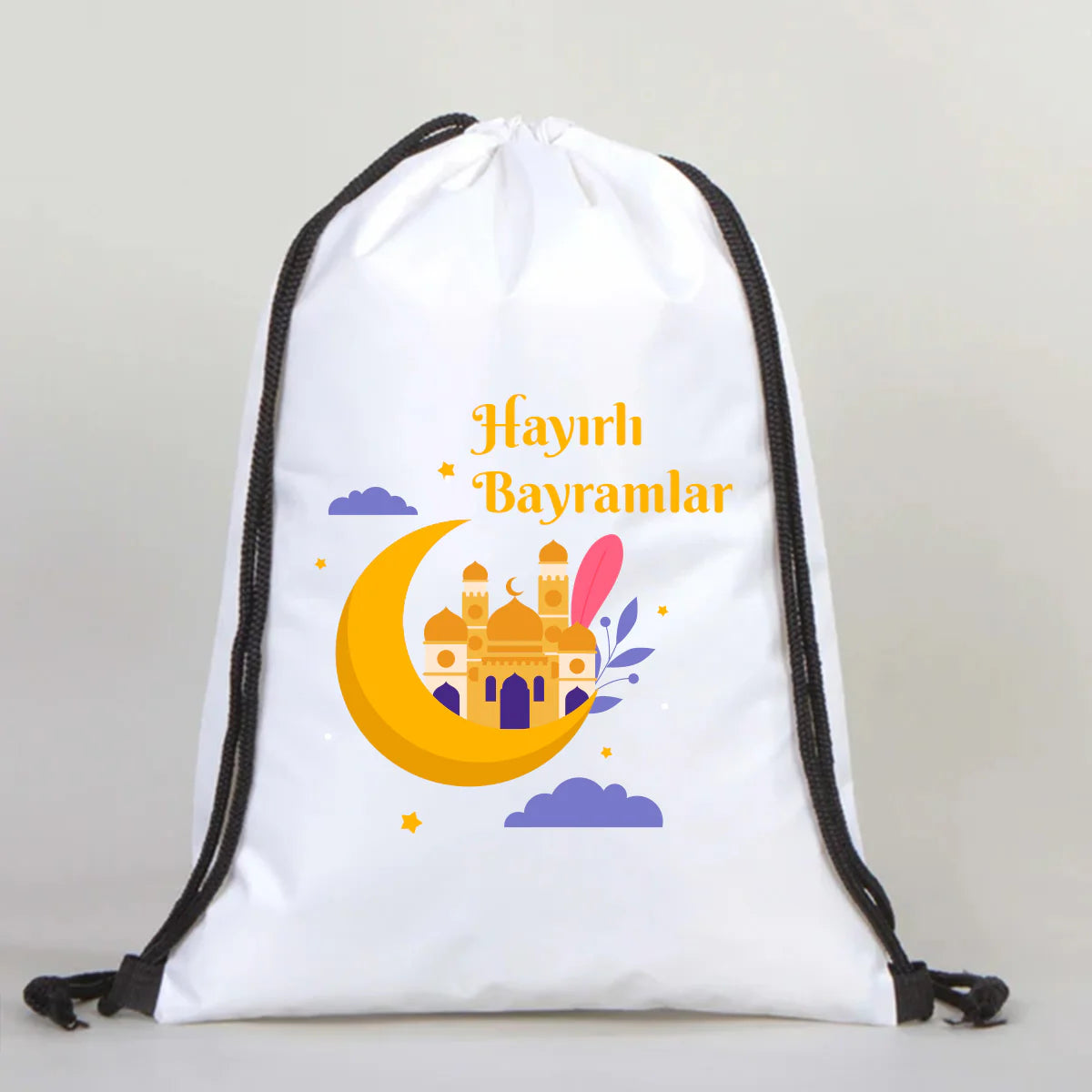 32x45 cm Beyaz İmperteks Sırt Çantası - Bayram Çantam - farklı açı