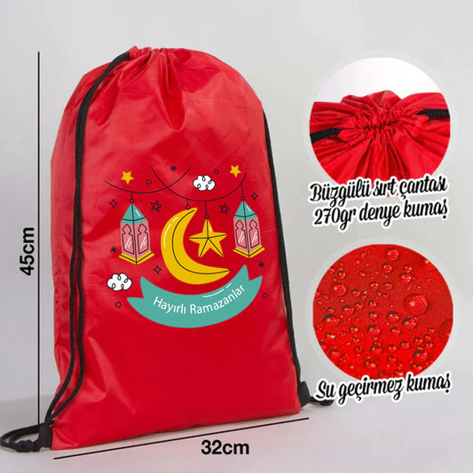 32x45 cm Kırmızı İmperteks Sırt Çantası - Bayram Çantam - detay görünüm
