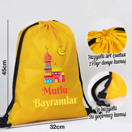 32x45 cm Sarı İmperteks Sırt Çantası - Bayram Çantam - detay görünüm