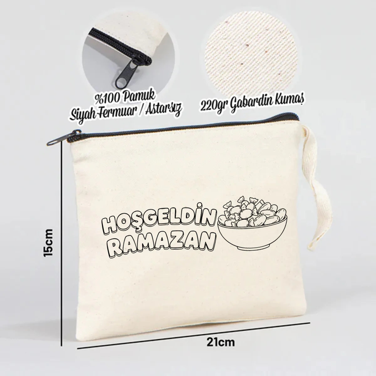 Boyanabilir 21x15 cm Astarsız Clutch - Bayram Cüzdanı - detay görünüm