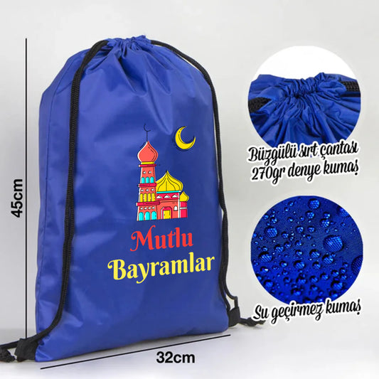 32x45 cm Saks Mavi İmperteks Sırt Çantası - Bayram Çantam - detay görünüm