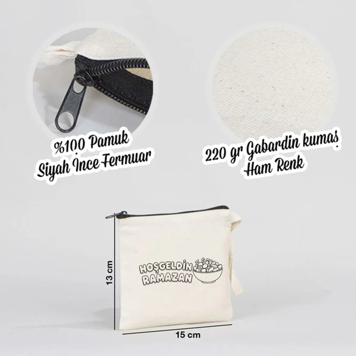 Boyanabilir 15x13 cm Clutch Astarsız Çanta - Bayram Hediyelik - detay görünüm