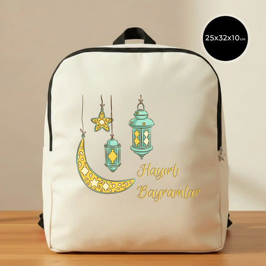 25x32x10 cm Siyah Renk VIP Kanvas Sırt Modeli - Bayram Çantası