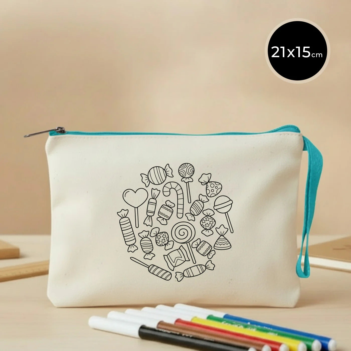 Boyanabilir 21x15 cm Turkuaz Fermuar Clutch - Bayram Cüzdanı