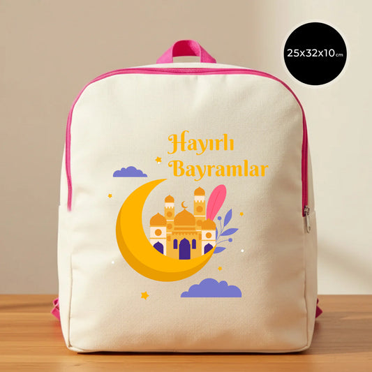 25x32x10 cm Fuşya Renk VIP Kanvas Sırt Modeli - Bayram Çantası