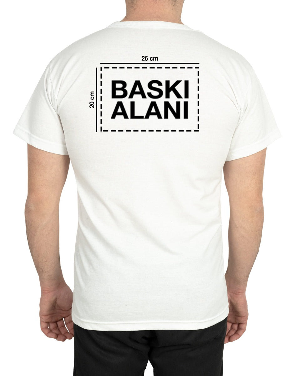 Baskılı Promosyon Tişört - 1000 Adet - Tek Renk Baskı - yakın çekim