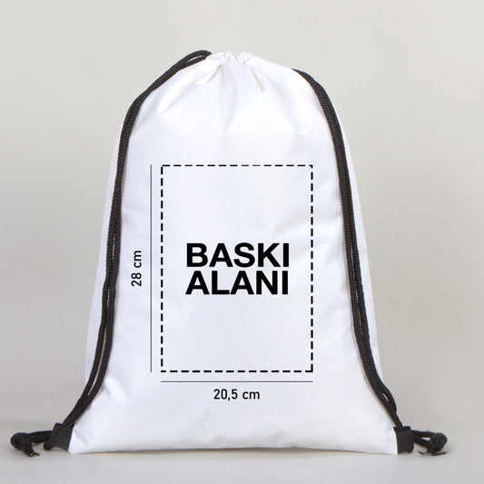 İmperteks Sırt Çantası 32x45 cm Beyaz (Özelleştirilebilir)