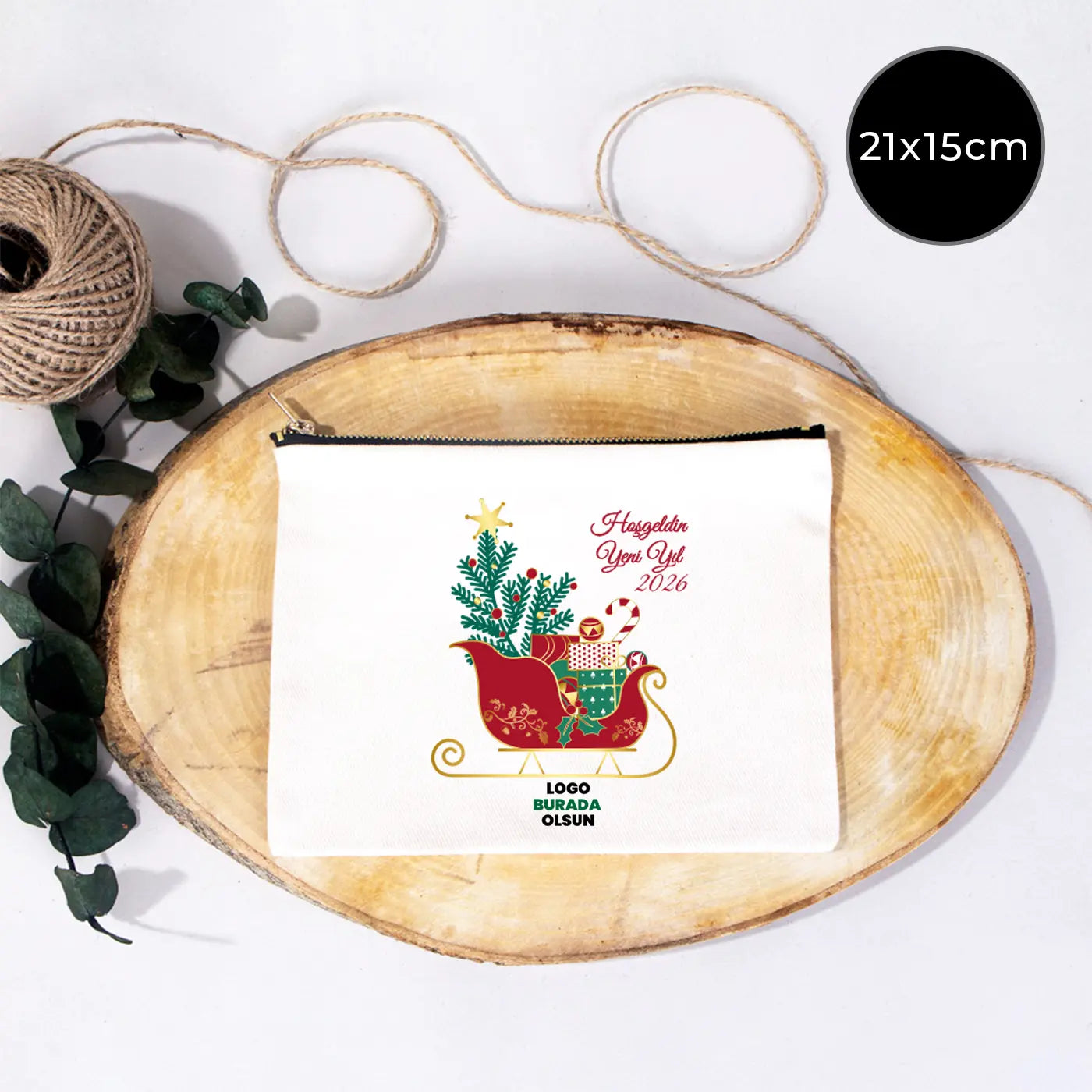 Yılbaşı Star Clutch 21x15 Krem - Metal Fermuar(Özelleştirilebilir)