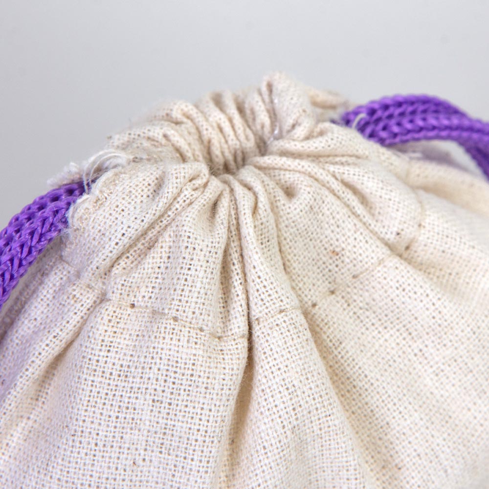 Karne Günü Hatıra Kesesi – Mor Büzgülü Pamuk 10×13 cm (Özelleştirilebilir)