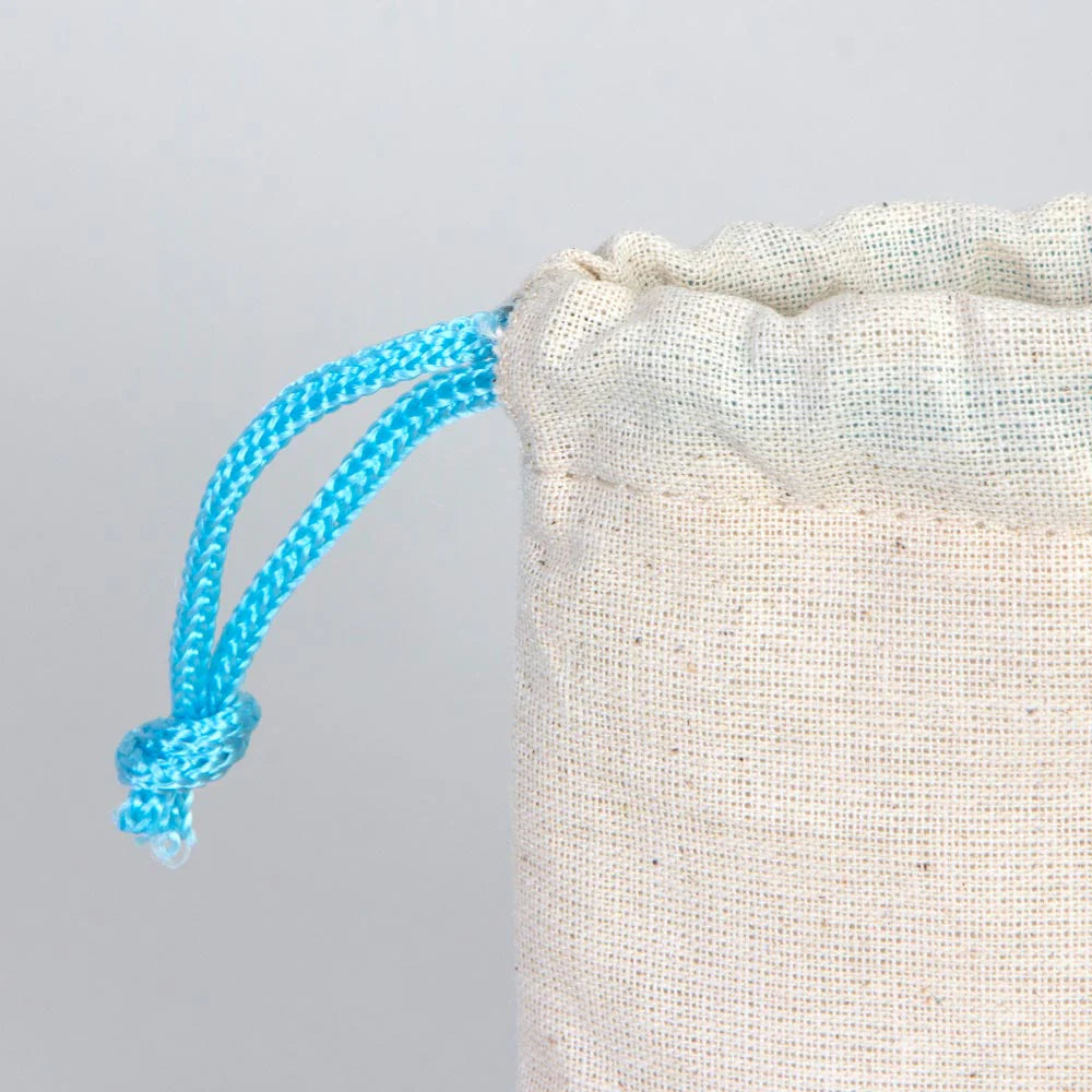 10x13 Turkuaz İpli Bez Kese – Kadınlar Günü Hediyesi