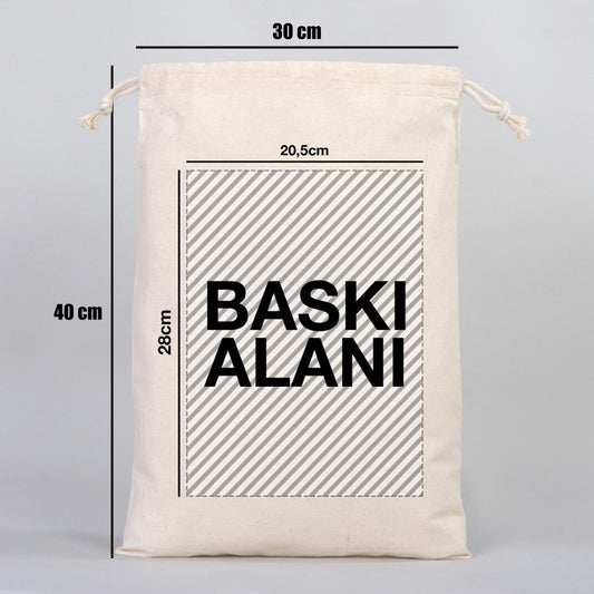Bez Kese 30 x 40 cm (Özelleştirebilir) - istecanta.com