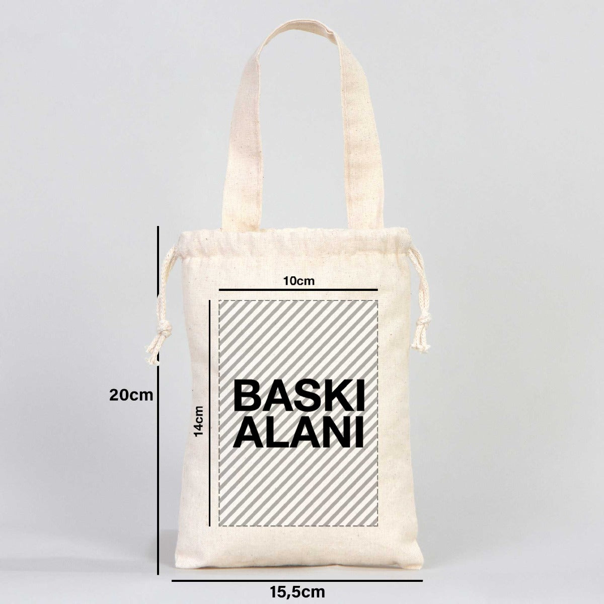 Karne Günü Bez Kese – 15,5 × 20 cm Tek Tutma Kısa Kulp (Özelleştirilebilir)