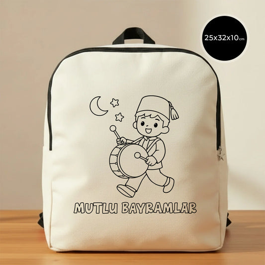 Boyanabilir 25x32x10 cm Siyah Renk VIP Kanvas Sırt Modeli - Bayram Çantası