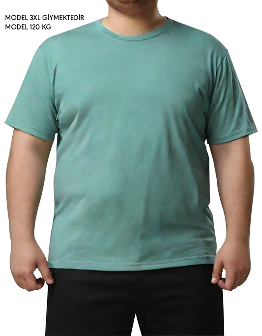Toptan Büyük Boy Tişört - Mint Yeşil