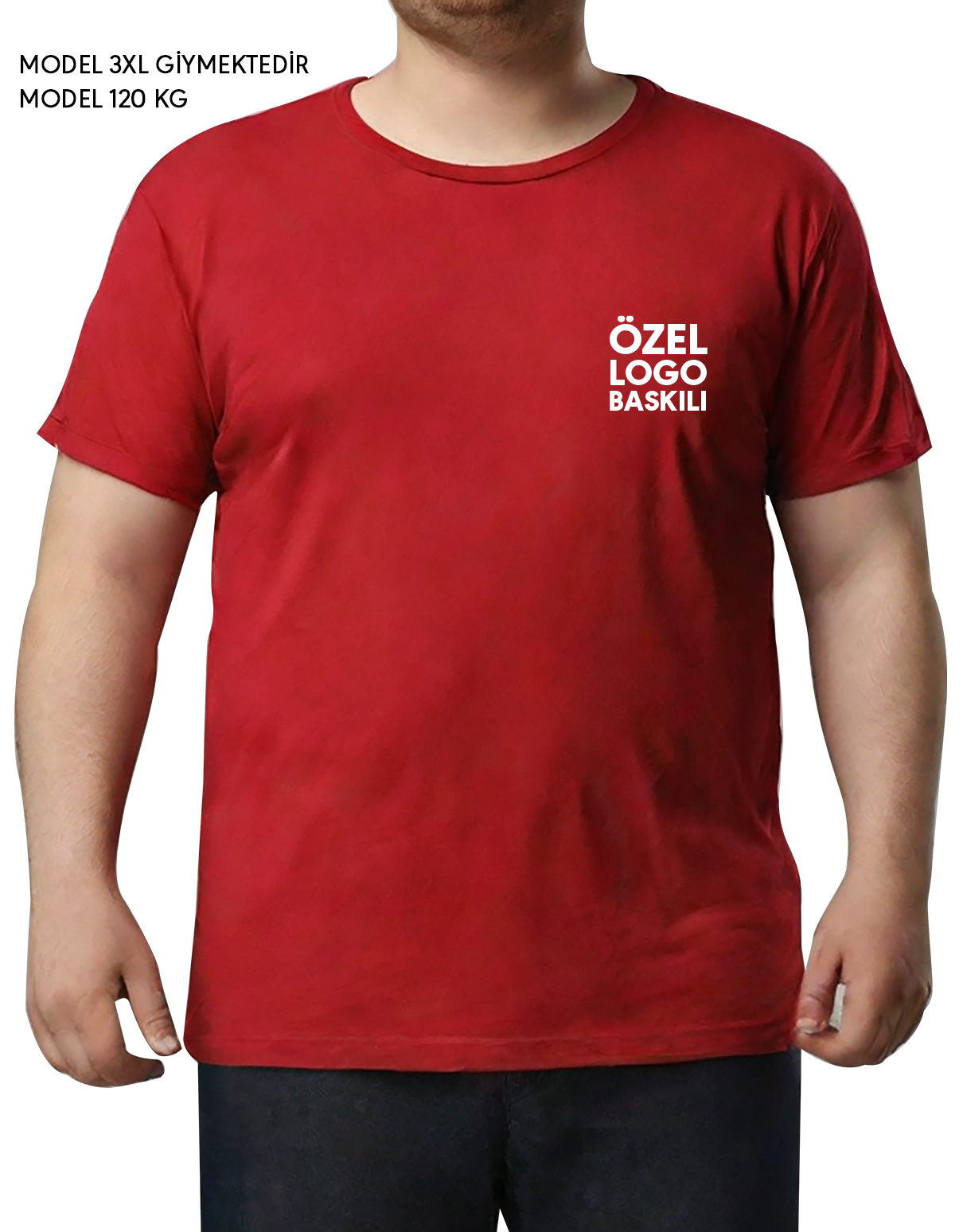 Toptan Büyük Boy Tişört - Kırmızı (Özelleştirilebilir)
