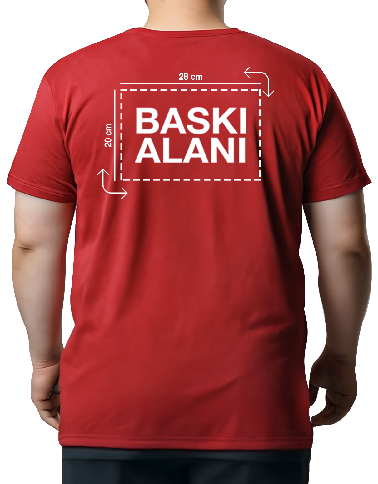 Toptan Büyük Boy Tişört - Kırmızı (Özelleştirilebilir)