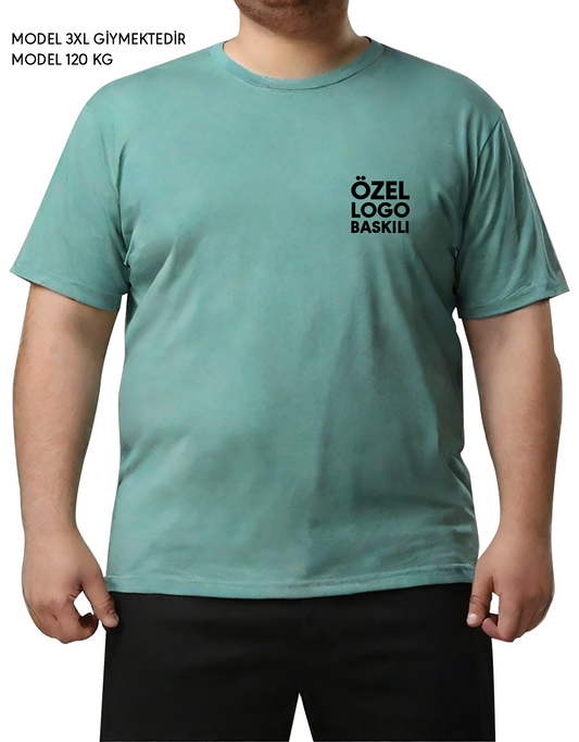 Toptan Büyük Boy Tişört -  Mint Yeşil (Özelleştirilebilir)