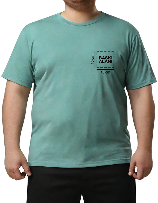 Toptan Büyük Boy Tişört -  Mint Yeşil (Özelleştirilebilir)