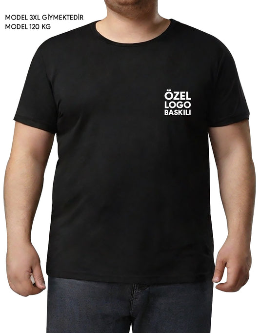 Büyük Boy T-shirt - Siyah (Özelleştirilebilir)