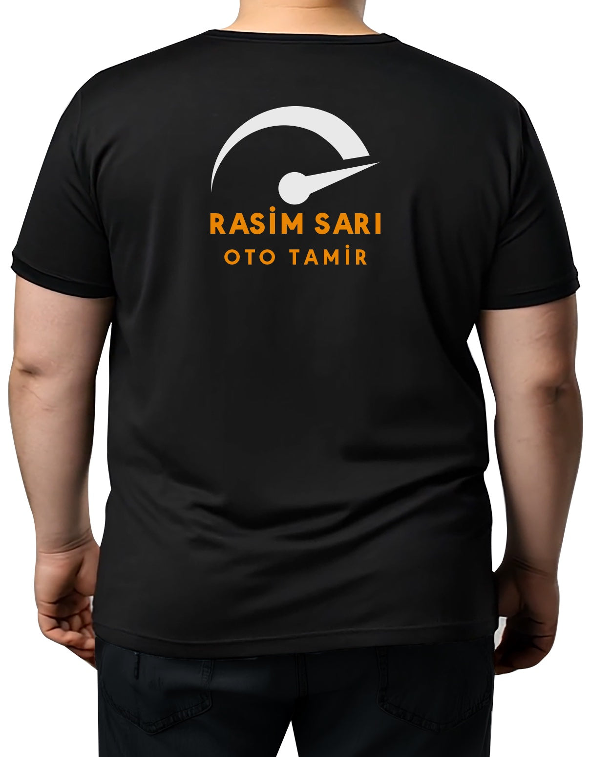 Büyük Boy T-shirt - Siyah (Özelleştirilebilir) - farklı açı