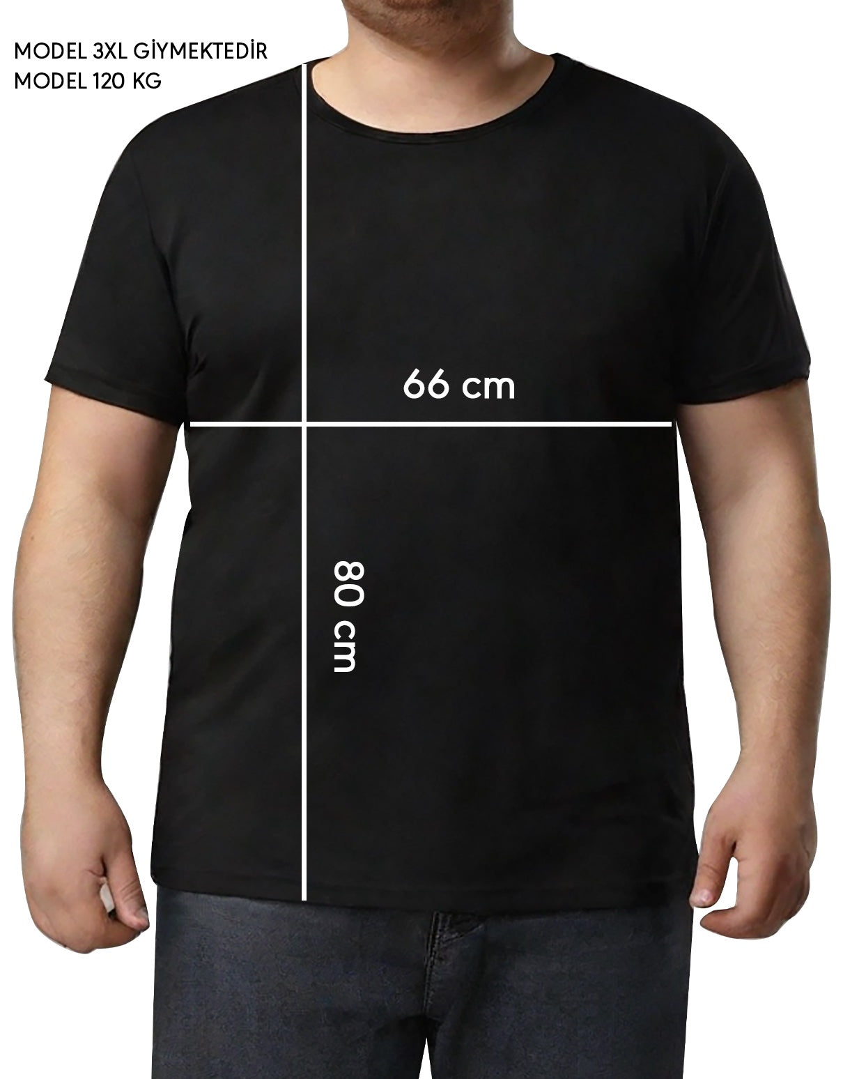 Büyük Boy T-shirt - Siyah (Özelleştirilebilir) - görsel 8