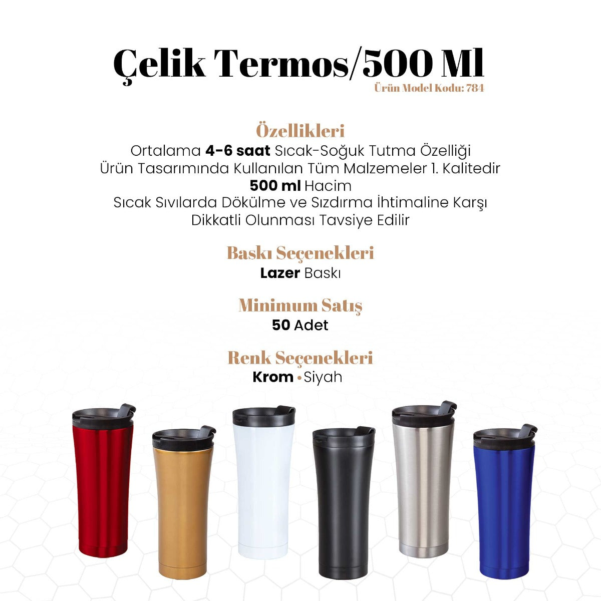 Çelik Termos / 500 Ml - 5336