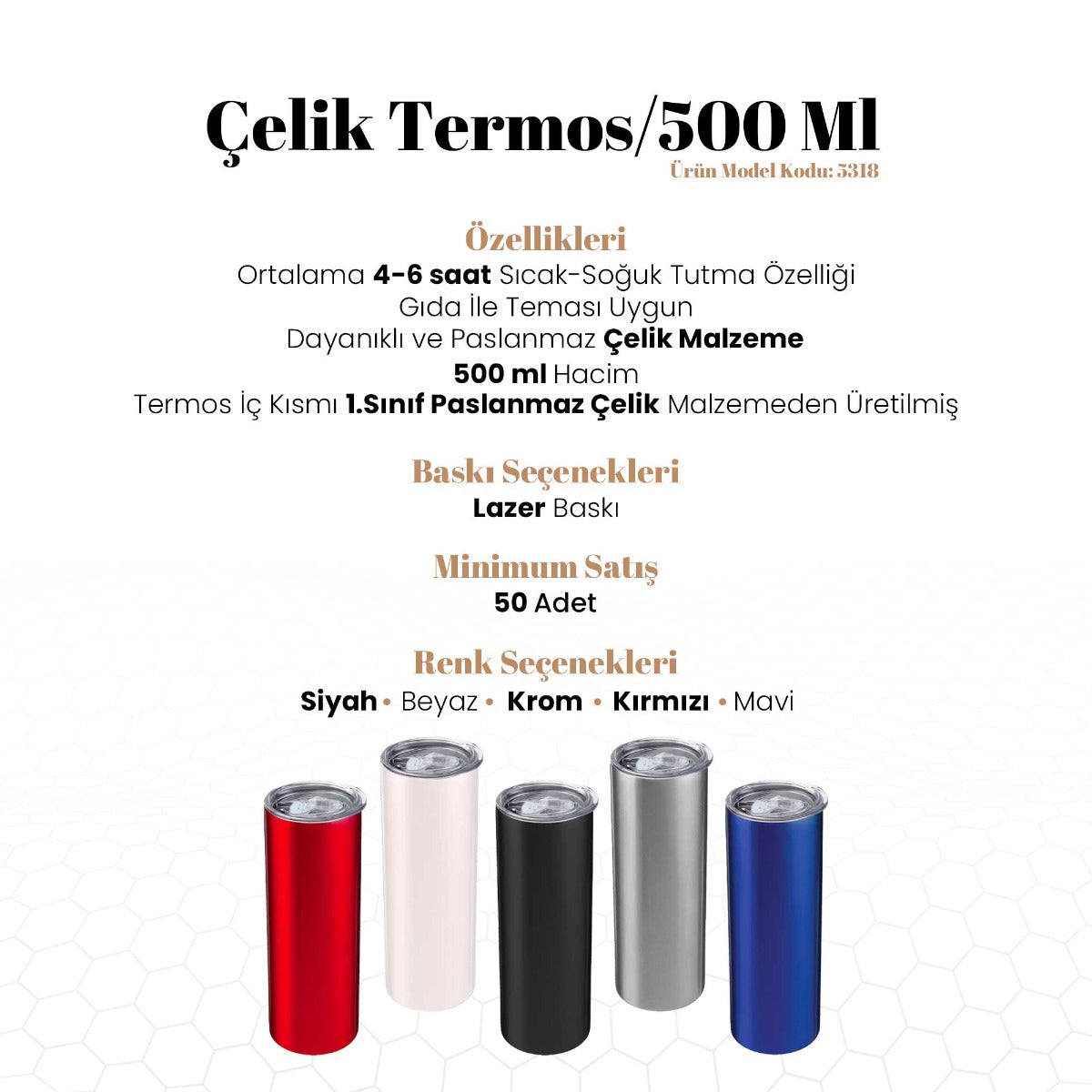 Çelik Kupa / 500 Ml-5318