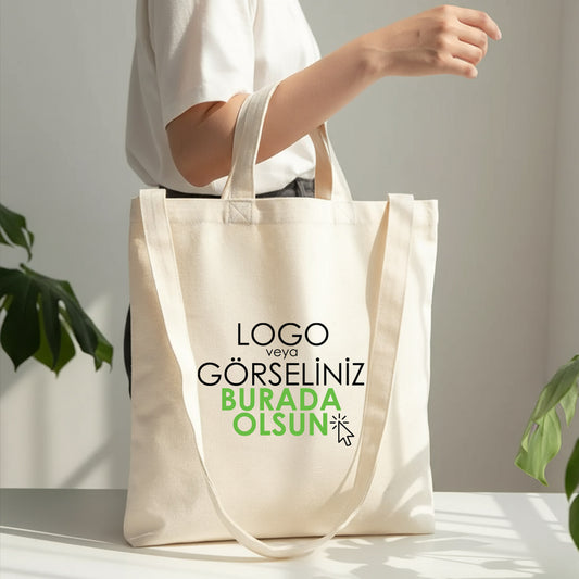 İç Cepli Cırtlı Alt Körüklü Kanvas Çanta (Özelleştirilebilir)