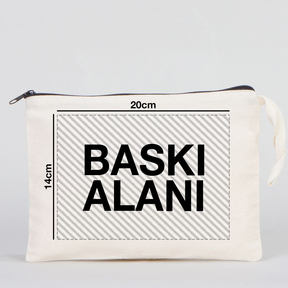 Karne Günü Desenli Clutch Astarsız Çanta – 25×18 cm
