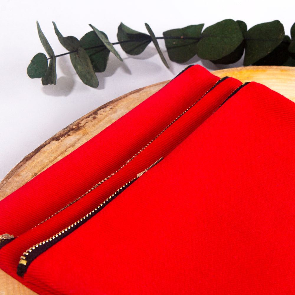 Karne Günü Star Clutch 21×15 Kırmızı – Metal Fermuar (Özelleştirilebilir)