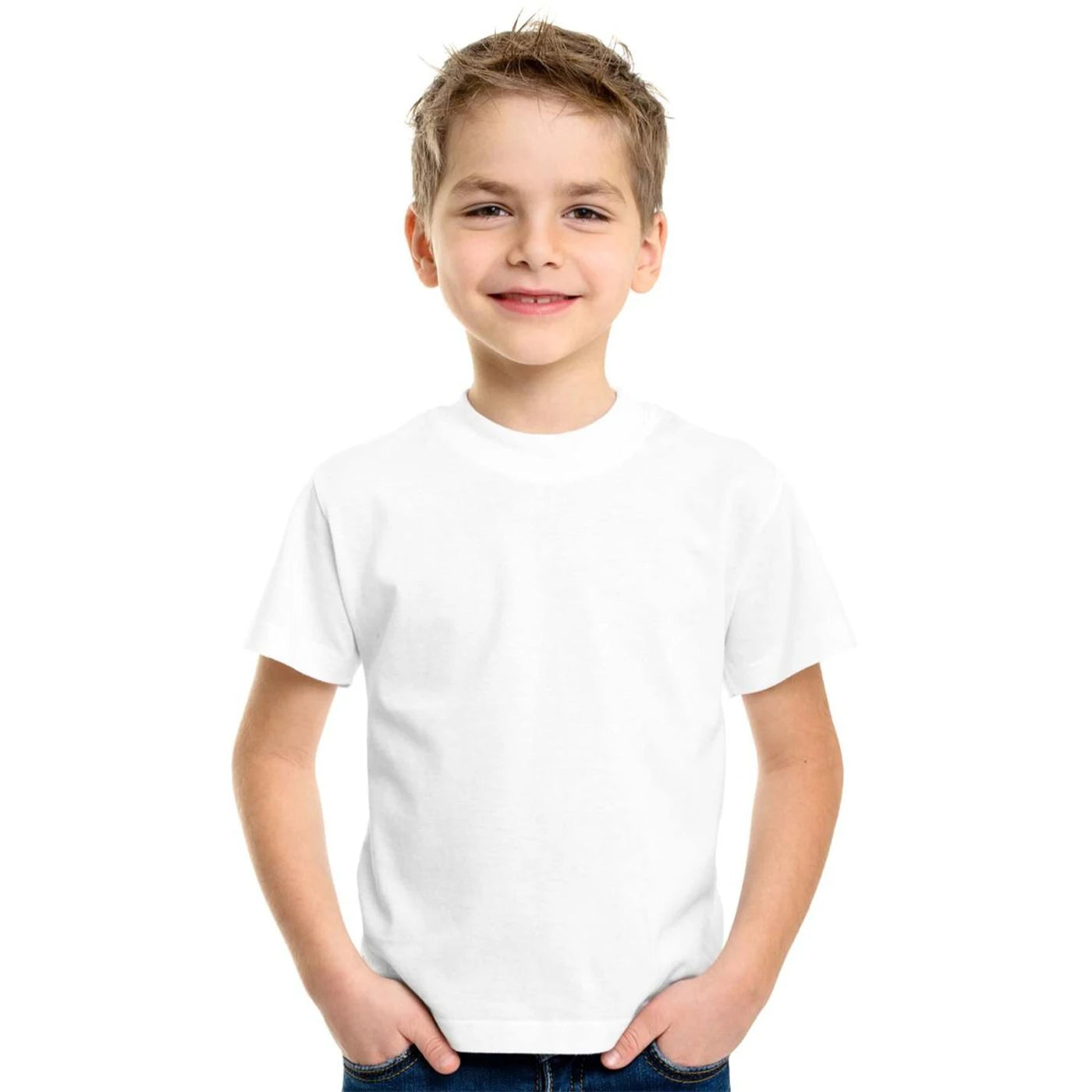Çocuk Tişörtü -Beyaz renk 100% Pamuk - A Kalite