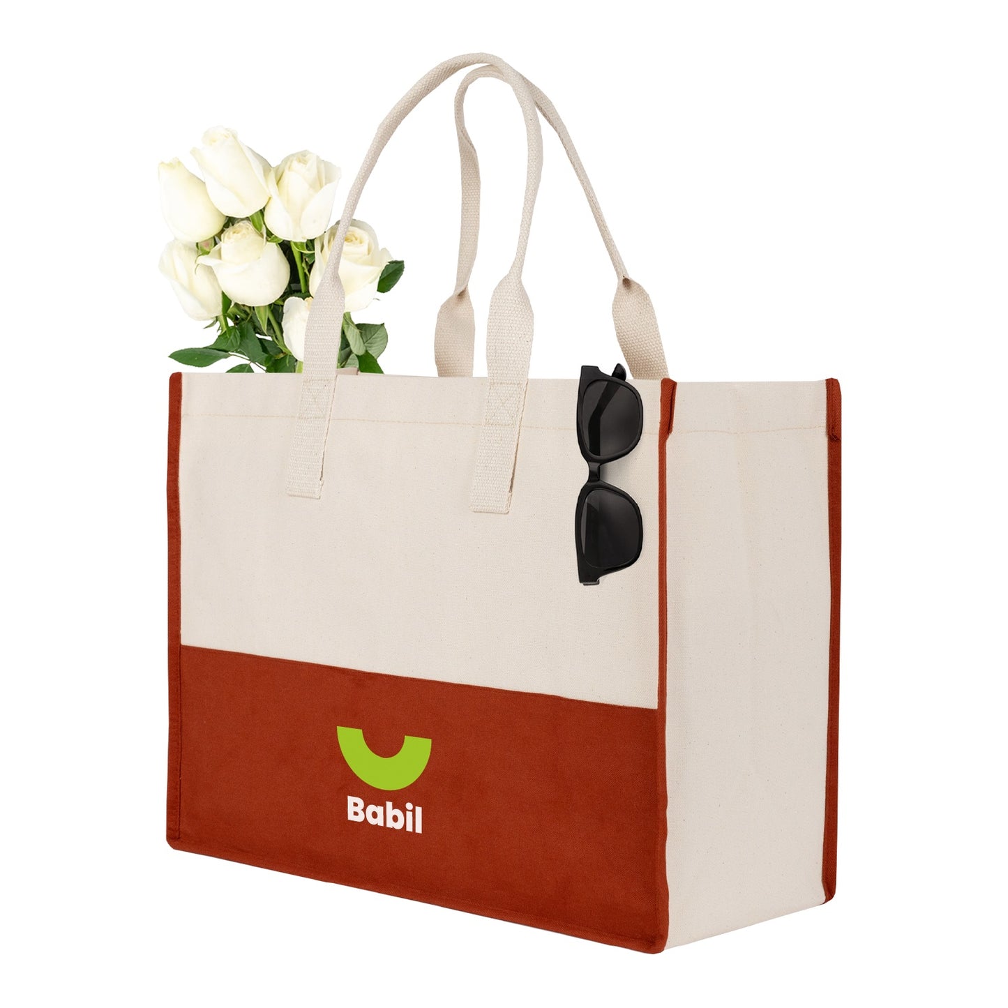 Elite Kanvas Alışveriş ve Plaj Çantası – 390gr Dayanıklı Kumaş, 45x35x19 cm, ... - farklı açı