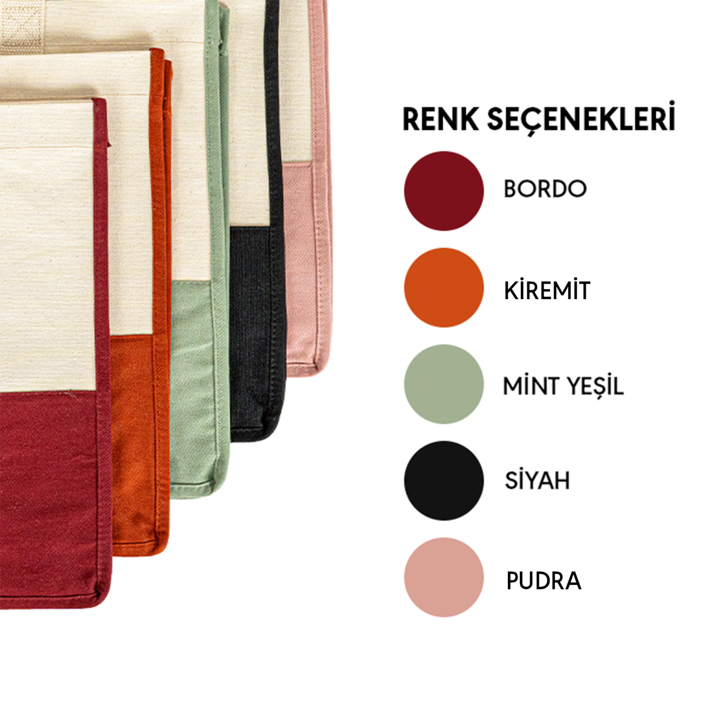 Elite Kanvas Plaj ve Alışveriş Çantası – Büyük Boy, 390gr, 45x35x19 cm, Kalın Bez Çanta, Mint Yeşili (Özelleştirilebilir)
