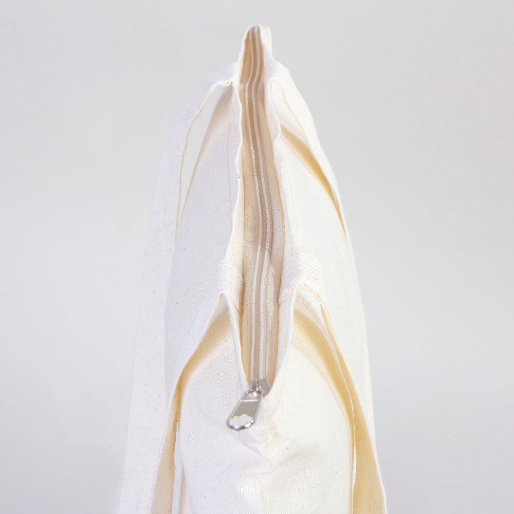 Karne Günü Hediyesi Fermuarlı Ham Bez Çanta – 35x40 cm – Özelleştirilebilir