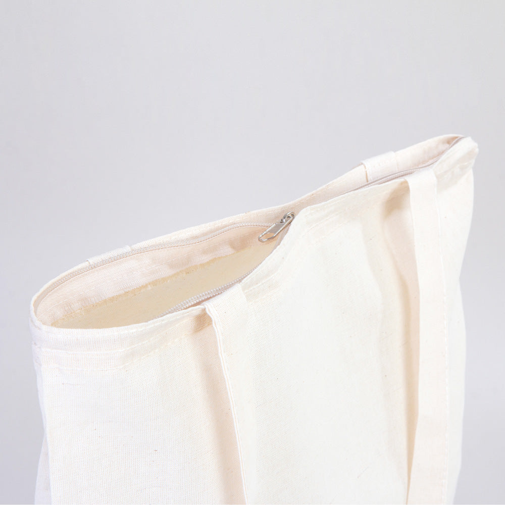 Karne Günü Hediyesi Fermuarlı Ham Bez Çanta – 35x40 cm – Özelleştirilebilir