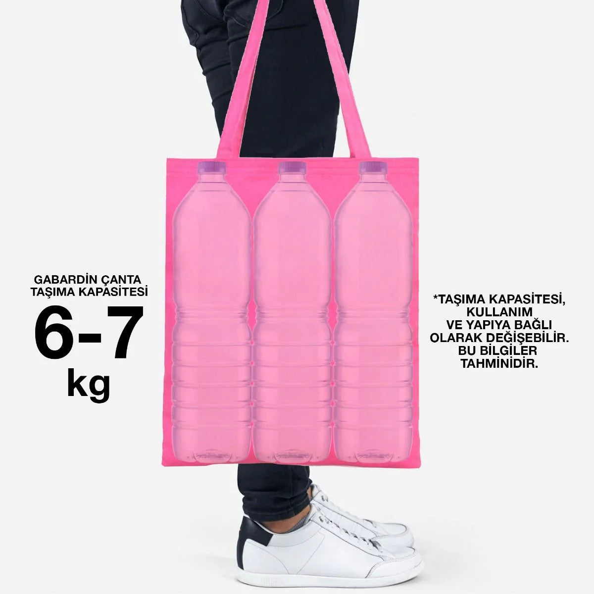 35x40 cm Fuşya Renk Gabardin Bez Model - Bayram Çantası