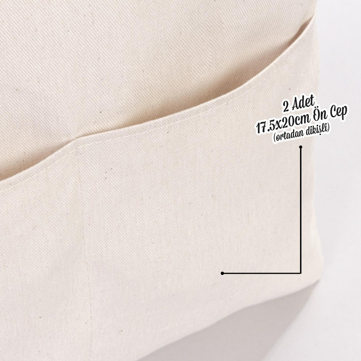 35×40 cm naturel kanvas çantanın ön yüzünde, ürün grubuna ait 18 farklı desen seçeneğinden biri bulunur.