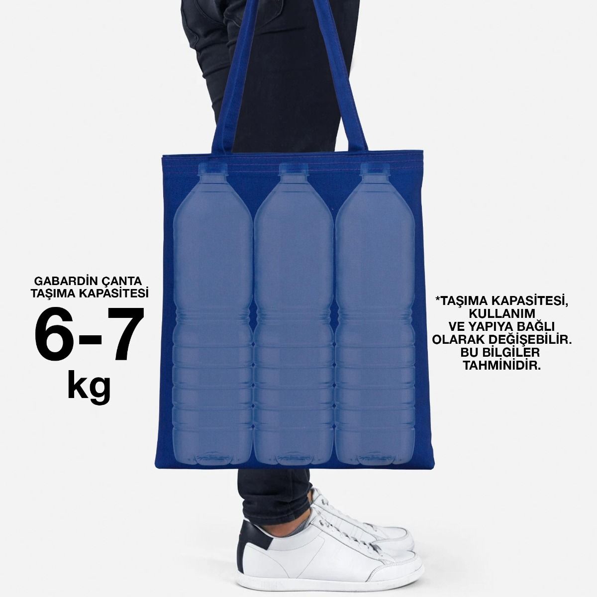 Mavi renkte, 35×40 cm boyutlarında bir taşıma çantası. Ön yüzünde karne günü temalı özelleştirilebilir alan bulunmaktadır.