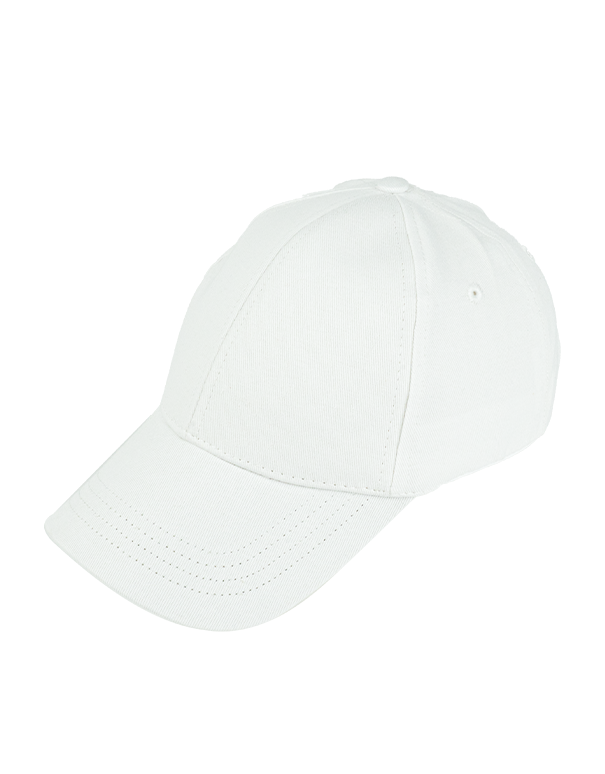 1. Kalite Gabardin Pamuklu Şapka - Beyaz