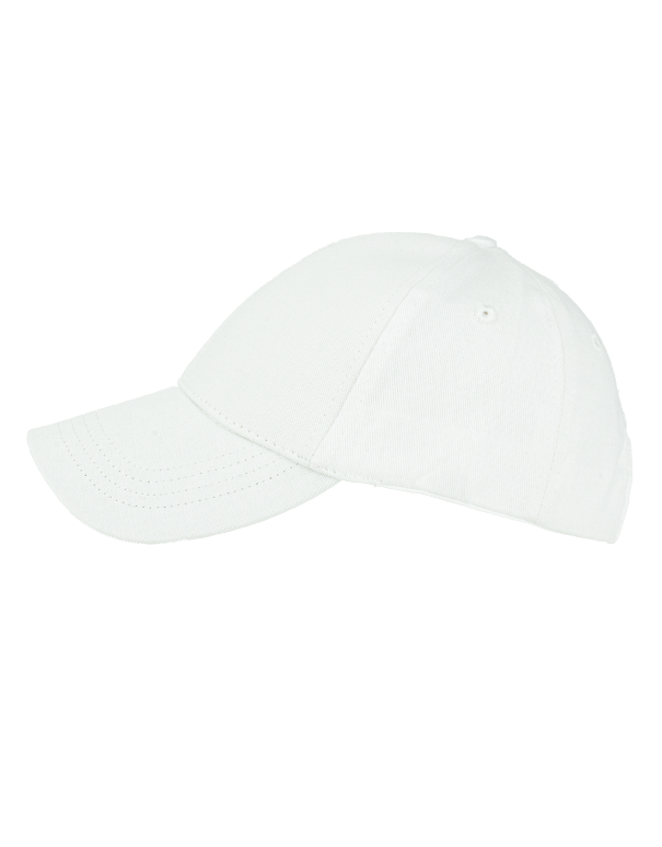 1. Kalite Gabardin Pamuklu Şapka - Beyaz
