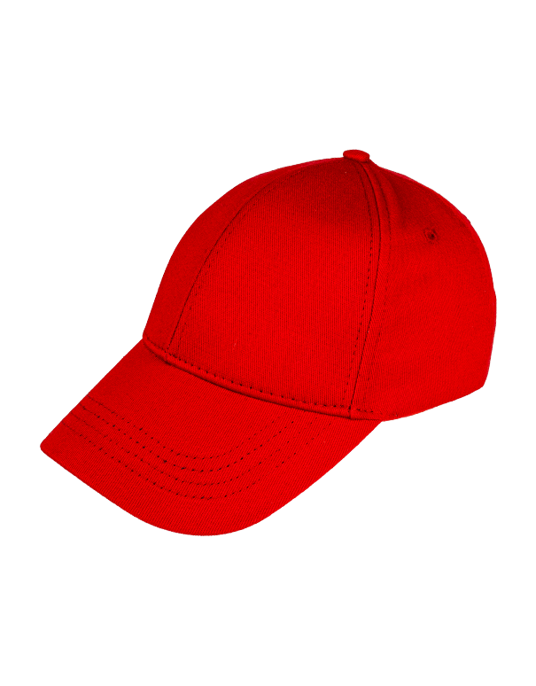 1. Kalite Gabardin Pamuklu Şapka - Kırmızı