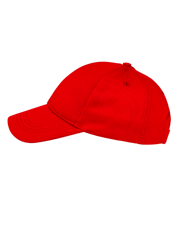 1. Kalite Gabardin Pamuklu Şapka - Kırmızı