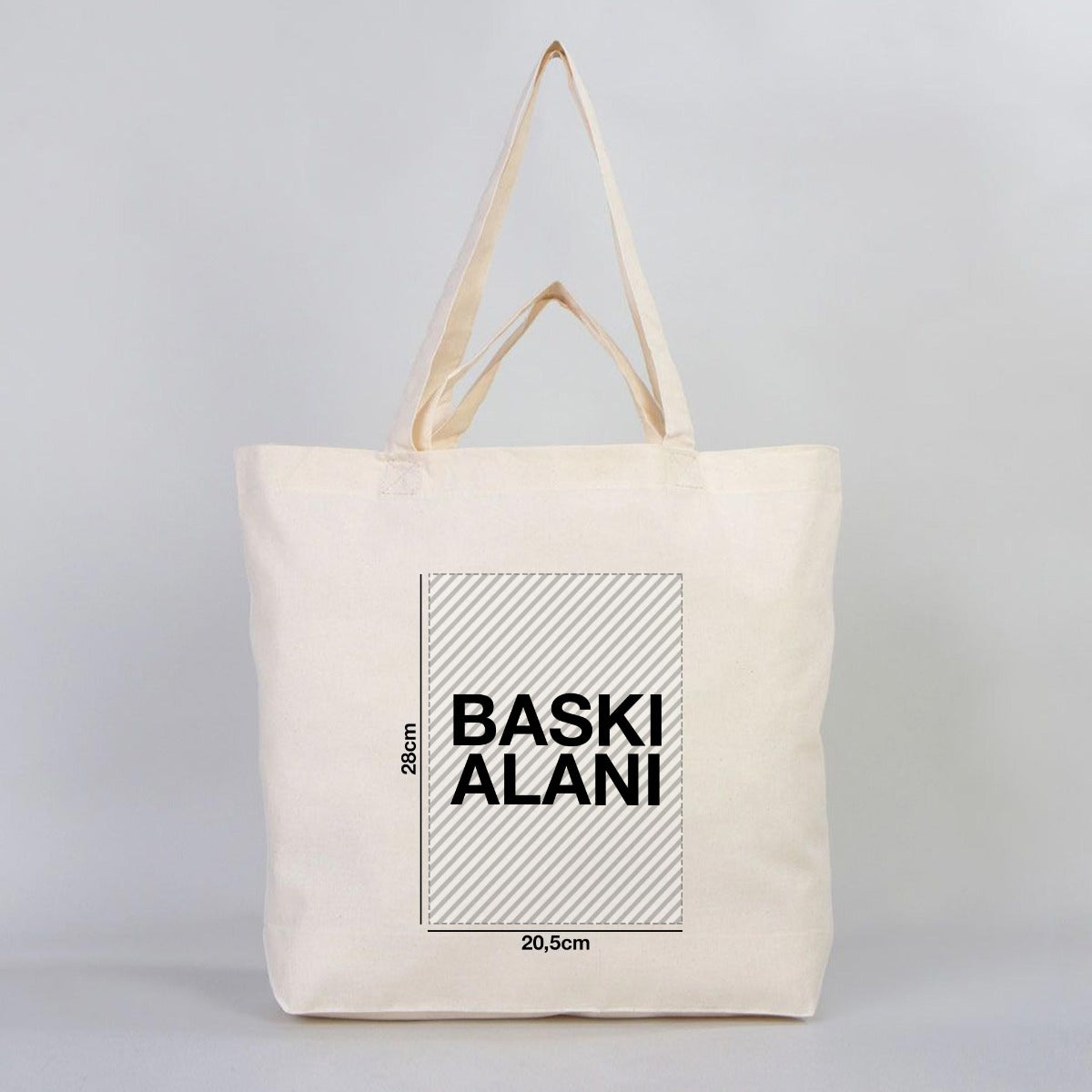Ham Bez Alışveriş - Market Çantası 48x41x10 cm (Özelleştirilebilir) - istecanta.com