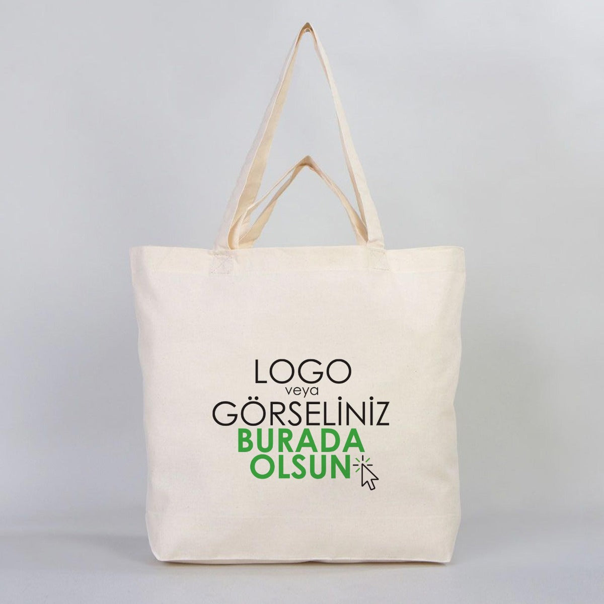 Ham Bez Alışveriş - Market Çantası 48x41x10 cm (Özelleştirilebilir) - istecanta.com