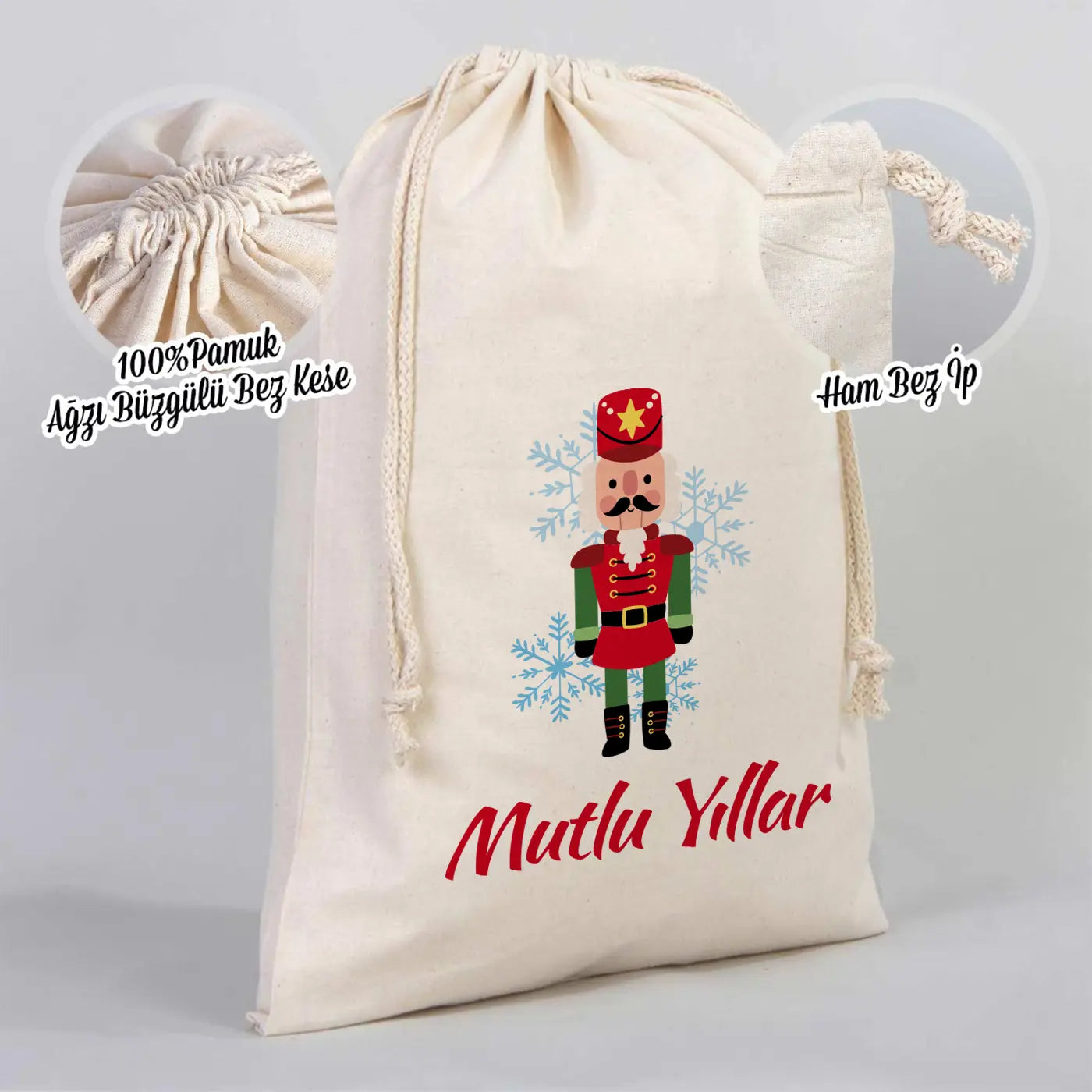 Yılbaşı Özel Bez Kese 40 x 50 cm (Özelleştirebilir)