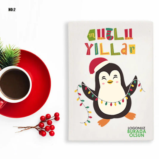 Yılbaşına Özel Baskılı Kanvas Defter (Özelleştirilebilir)