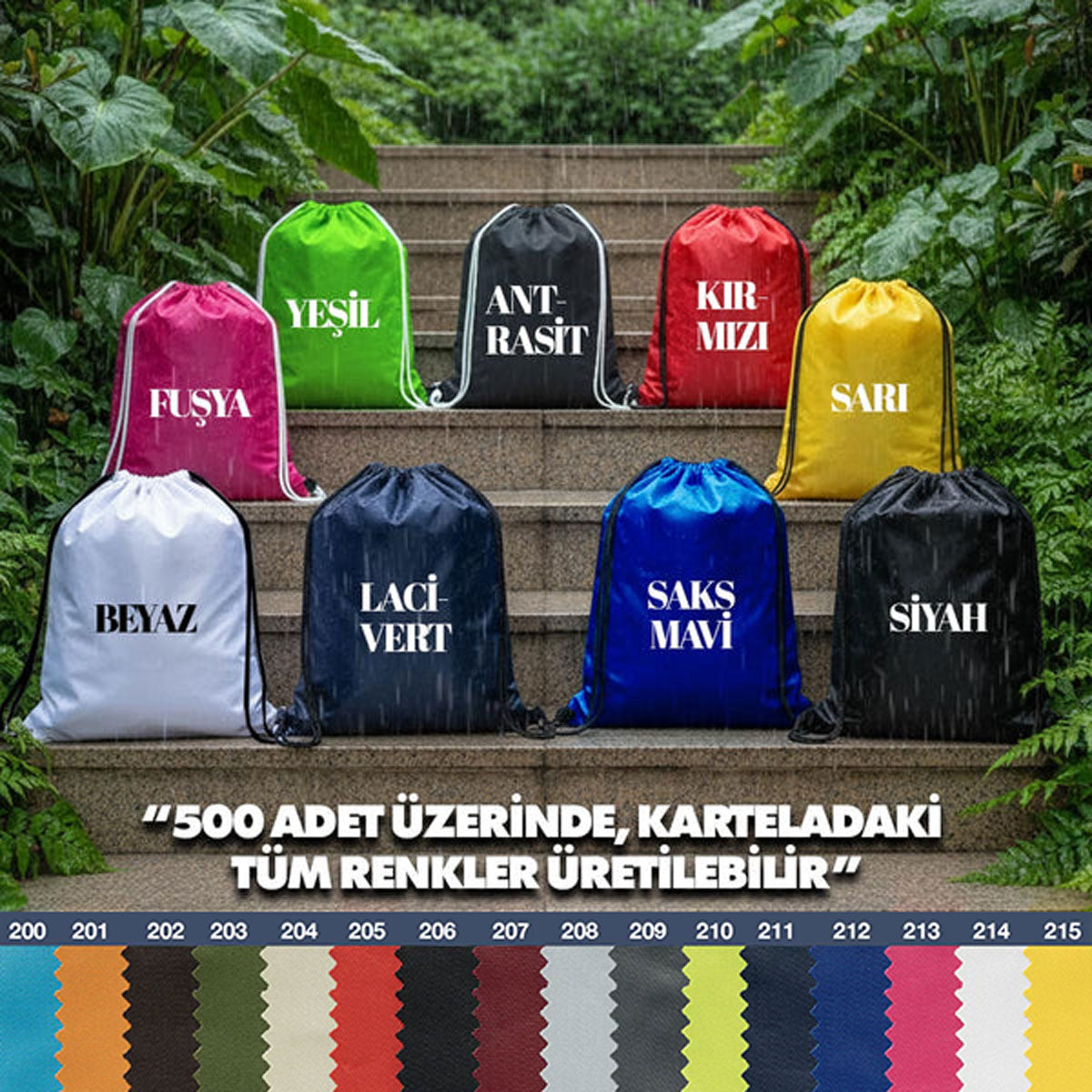 İmperteks Sırt Çantası 32x45 cm Saks Mavi  (Özelleştirilebilir)