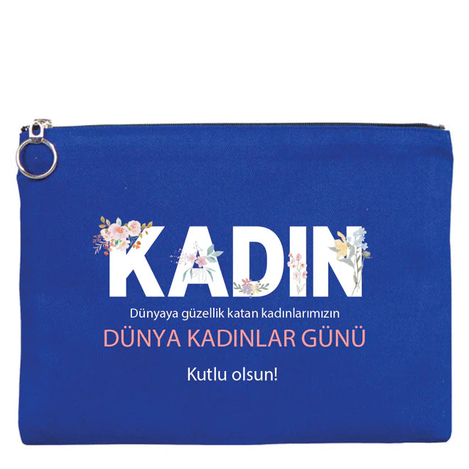 30×21 cm Mavi Portföy Çanta Astarlı – Kadınlar Günü Hediyesi - kullanım örneği
